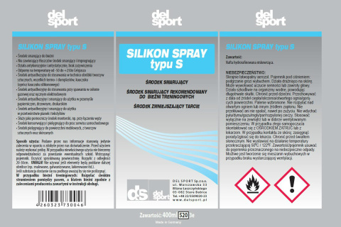 SMAR SPRAY SILIKON DO BIEŻNI TYP S /DELSPORT SMAR SPRAY SILIKON DO BIEŻNI TYP S /DELSPORT