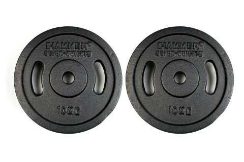 OBCIĄŻENIA ŻELIWNE HAZL 2X10KG 31MM /HAMMER OBCIĄŻENIA ŻELIWNE HAZL 2X10KG 31MM /HAMMER