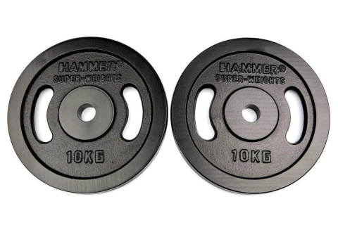 OBCIĄŻENIA ŻELIWNE HAZL 2X10KG 31MM /HAMMER OBCIĄŻENIA ŻELIWNE HAZL 2X10KG 31MM /HAMMER