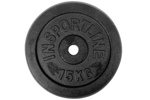 OBCIĄŻENIE ŻELIWNE INSEC 15KG 30MM /INSPORTLINE