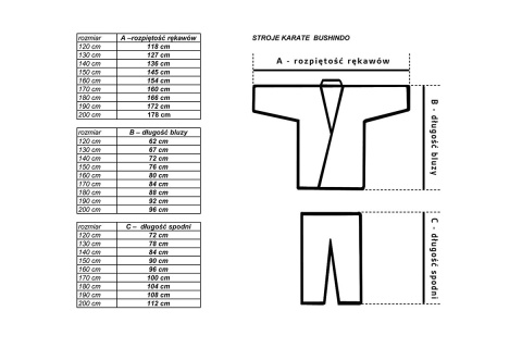 STRÓJ KARATE ROZM. 110CM /BUSHINDO