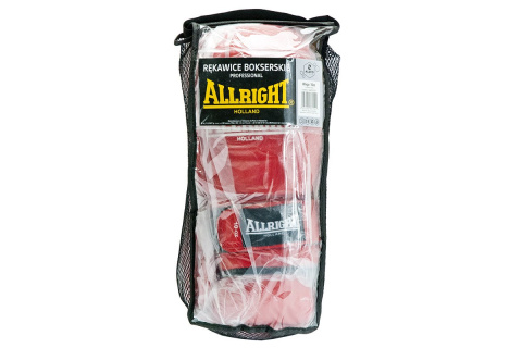 RĘKAWICE BOKSERSKIE PROFESSIONAL 12OZ CZERW. /ALLRIGHT RĘKAWICE BOKSERSKIE PROFESSIONAL 12OZ CZERW. /ALLRIGHT
