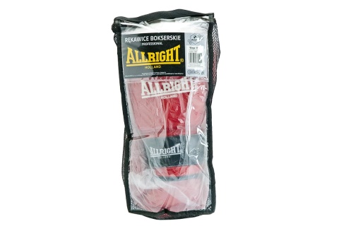 RĘKAWICE BOKSERSKIE PROFESSIONAL 8OZ BIAŁ-CZERW. /ALLRIGHT