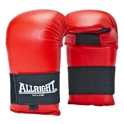 RĘKAWICE DO KARATE PU CZERW. ROZM. M /ALLRIGHT