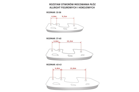 PŁOZA ŁYŻWY FIGUROWEJ X2 ROZM. L 40-43 /ALLRIGHT PŁOZA ŁYŻWY FIGUROWEJ X2 ROZM. L 40-43 /ALLRIGHT