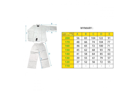 STRÓJ KIMONO DO KARATE 140CM /ENERO