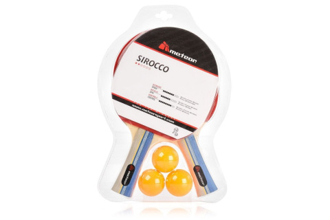 PALETKI DO PING PONGA Z PIŁECZKAMI SIROCCO /METEOR PALETKI DO PING PONGA Z PIŁECZKAMI SIROCCO /METEOR