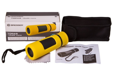 MONOKULAR TOPAS 10X25 ŻÓŁT. /BRESSER