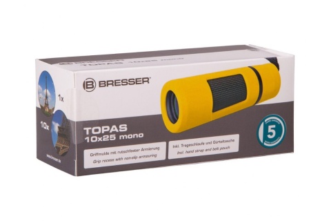 MONOKULAR TOPAS 10X25 ŻÓŁT. /BRESSER