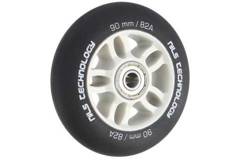 KÓŁKA DO ŁYŻWOROLEK PU 90X24 82A ABEC-9 CZARN-CHROM. /NILS