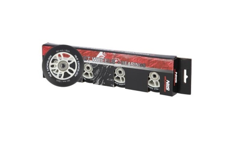 KÓŁKA DO ŁYŻWOROLEK PU 90X24 82A ABEC-9 CZARN-CHROM. /NILS
