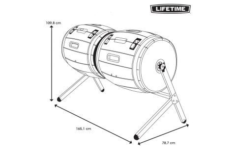 KOMPOSTOWNIK PODWÓJNY S60309 378L /LIFETIME KOMPOSTOWNIK PODWÓJNY S60309 378L /LIFETIME
