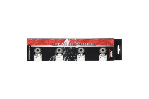 KÓŁKA DO ROLEK PU 84X24 82A BIAŁ. 4SZT + ABEC-9 CHROME 8SZT /NILS