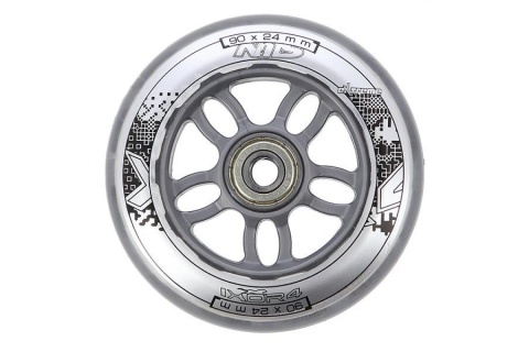 KÓŁKA DO ROLEK PU 90X24 82A 4 SZT. ABEC-7 CHROM. /NILS