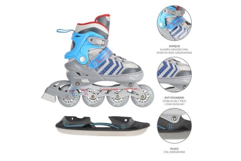 ŁYŻWOROLKI REGULOWANE 4W1 NH18192 ROZM. M (34-38) /NILS