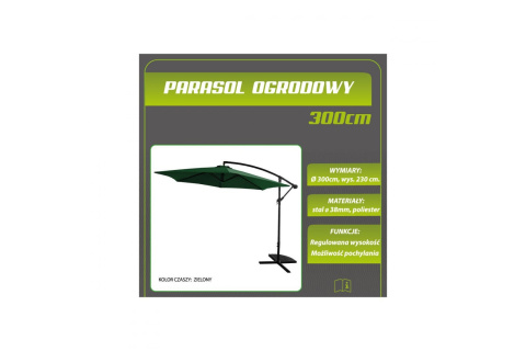 PARASOL OGRODOWY S1031699 300CM /SASKA GARDEN PARASOL OGRODOWY S1031699 300CM /SASKA GARDEN