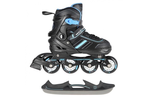 ŁYŻWOROLKI REGULOWANE 2W1 NH18191 ROZM. M (34-38) /NILS