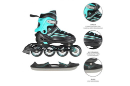 ŁYŻWOROLKI REGULOWANE 2W1 NH18190 ROZM. L (39-43) /NILS