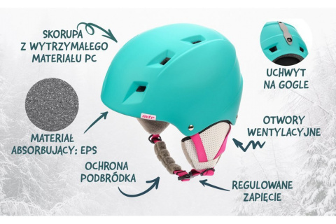 KASK NARCIARSKI KIONA-G ROZM. M 55-58CM /METEOR KASK NARCIARSKI KIONA-G ROZM. M 55-58CM /METEOR