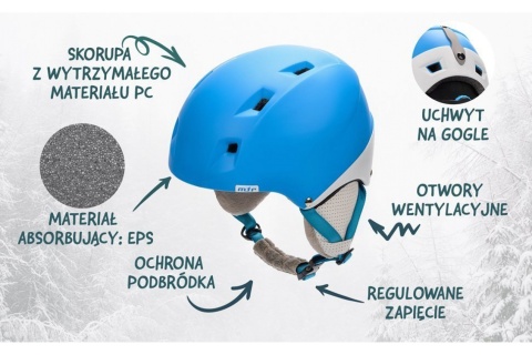 KASK NARCIARSKI KIONA-B ROZM. XS 48-52CM /METEOR