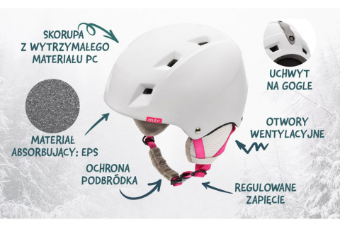 KASK NARCIARSKI KIONA-W ROZM. S 53-55CM /METEOR KASK NARCIARSKI KIONA-W ROZM. S 53-55CM /METEOR