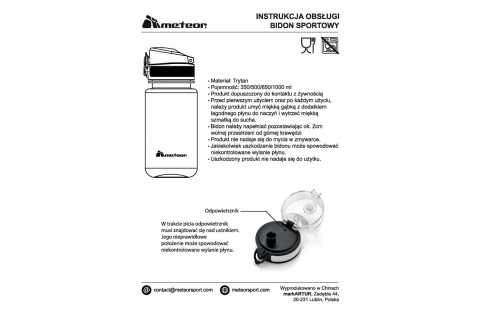 BIDON SPORTOWY O 650ML /METEOR BIDON SPORTOWY O 650ML /METEOR