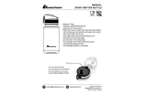 BIDON SPORTOWY O 650ML /METEOR BIDON SPORTOWY O 650ML /METEOR