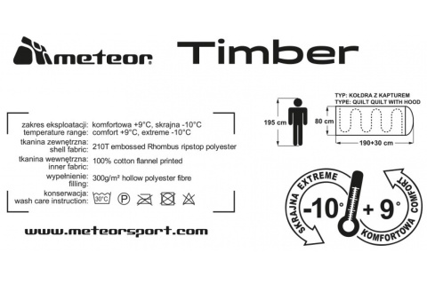 ŚPIWÓR TYRTSTYCZNY TIMBER 190X30CM /METEOR ŚPIWÓR TYRTSTYCZNY TIMBER 190X30CM /METEOR