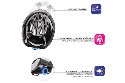 KASK ROWEROWY SHIMMER-BL ROZM. L 58-61CM /METEOR
