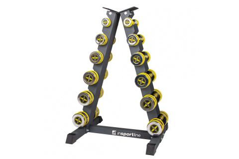HANTLE ZE STOJAKIEM YELLSTEEL 84KG /INSPORTLINE