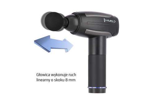 PISTOLET DO MASAŻU PDM3125H-BLK /HMS PISTOLET DO MASAŻU PDM3125H-BLK /HMS