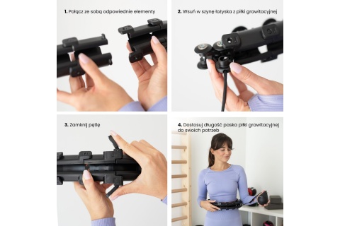 HULA HOP Z WYPUSTKAMI I OBCIĄŻNIKIEM HHW01-BLK 45CM /HMS