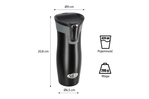 KUBEK TERMICZNY NCC03-BLK 420ML /NILS KUBEK TERMICZNY NCC03-BLK 420ML /NILS