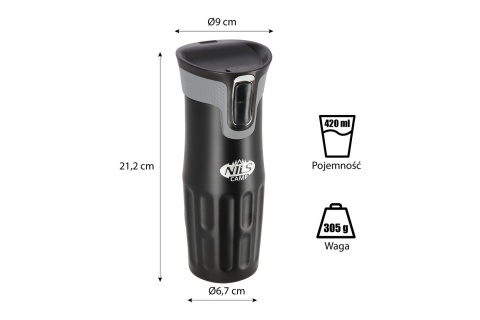 KUBEK TERMICZNY NCC06-BLK 420ML /NILS KUBEK TERMICZNY NCC06-BLK 420ML /NILS