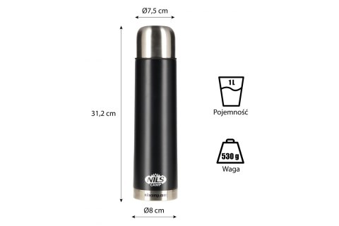 KUBEK TERMICZNY NCC07-BLK 1000ML /NILS KUBEK TERMICZNY NCC07-BLK 1000ML /NILS
