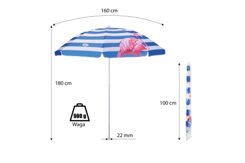 PARASOL PLAŻOWY NC7811 180 CM /NILS