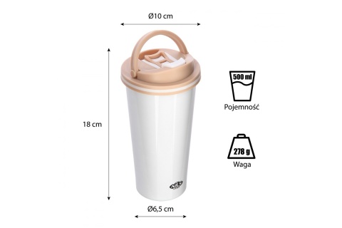 KUBEK TERMICZNY NCB18-W 500ML /NILS