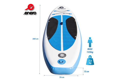 DESKA DO PŁYWANIA SUP 300X76X15CM 135KG /ENERO DESKA DO PŁYWANIA SUP 300X76X15CM 135KG /ENERO