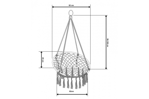 FOTEL WISZĄCY S1018027 80X60CM /SASKA GARDEN FOTEL WISZĄCY S1018027 80X60CM /SASKA GARDEN