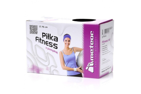 PIŁKA DO ĆWICZEŃ FITNESS Z POMPKĄ S40149 75CM /METEOR