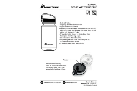 BIDON SPORTOWY P 500ML /METEOR BIDON SPORTOWY P 500ML /METEOR