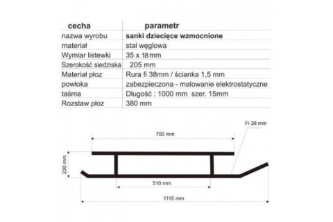 SANKI METALOWE DLA DZIECI BUK SZ01032 /ALLTO SANKI METALOWE DLA DZIECI BUK SZ01032 /ALLTO