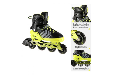 ŁYŻWOROLKI REGULOWANE 4W1 NH18192 ROZM. L (39-43) /NILS