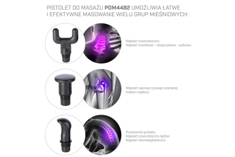 PISTOLET DO MASAŻU PDM4482G BLK /HMS PISTOLET DO MASAŻU PDM4482G BLK /HMS