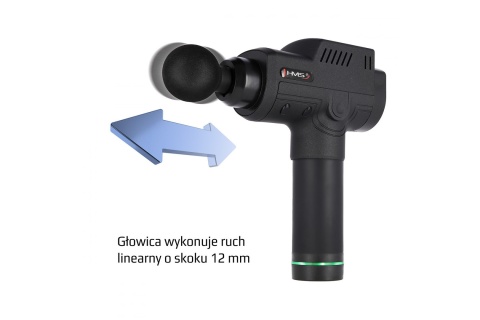 PISTOLET DO MASAŻU PDM4482G BLK /HMS PISTOLET DO MASAŻU PDM4482G BLK /HMS
