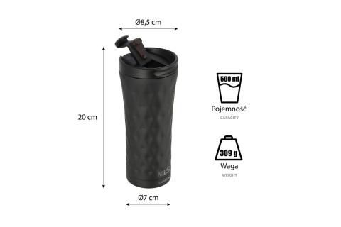 KUBEK TERMICZNY NCB44 BLK 500ML /NILS KUBEK TERMICZNY NCB44 BLK 500ML /NILS