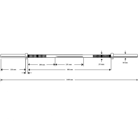 GRYF PROSTY OLIMPIJSKI DB0014 150CM /ARSENAL GRYF PROSTY OLIMPIJSKI DB0014 150CM /ARSENAL