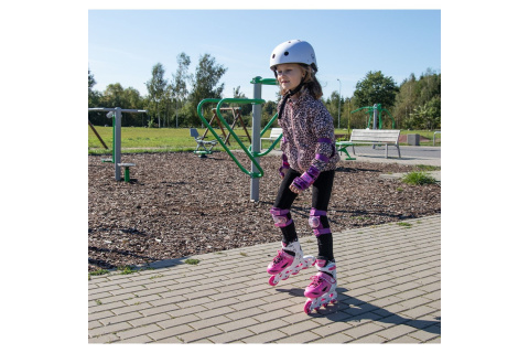 ŁYŻWOROLKI 4W1 30-33 RÓŻOWE /ENERO