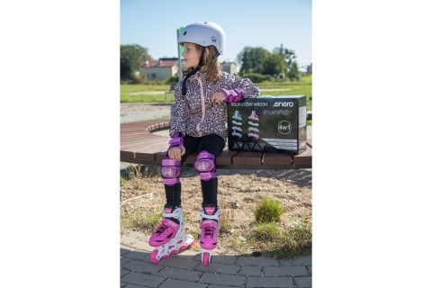 ŁYŻWOROLKI 4W1 30-33 RÓŻOWE /ENERO