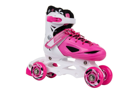 ŁYŻWOROLKI 4W1 30-33 RÓŻOWE /ENERO